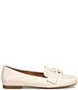 Color:Bone White - Image 2 - Carrine Bow Detail Leather Slip-On Loafers