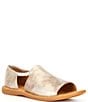 Color:Light Gold - Image 1 - Cove Modern Leather Sandals
