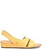 Color:Sunflower Yellow - Image 2 - Crista Leather Wedge Sandals