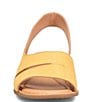 Color:Sunflower Yellow - Image 5 - Crista Leather Wedge Sandals
