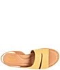 Color:Sunflower Yellow - Image 6 - Crista Leather Wedge Sandals