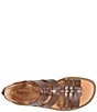 Color:Nut Brown - Image 6 - Harmel Leather Gladiator Sandals