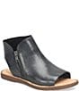 Color:Black - Image 1 - Hazle Side Zip Flat Sandals