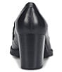 Color:Black - Image 3 - Holliston Leather Penny Loafer Pumps