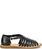 Color:Black - Image 2 - Ida Leather Huarache Sandals
