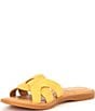 Color:Yellow - Image 4 - Isabella Banded Flat Slide Sandals
