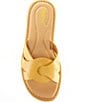 Color:Yellow - Image 5 - Isabella Banded Flat Slide Sandals