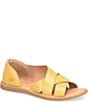 Color:Yellow - Image 1 - Ithica Leather Sandals