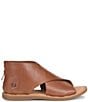 Color:Brown - Image 2 - Iwa Criss Cross Banded Leather Sandals