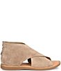 Color:Taupe - Image 2 - Iwa Criss Cross Banded Suede Sandals
