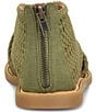 Color:Olive Green - Image 3 - Iwa Mac Woven Fabric Cross Front Sandals