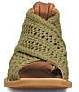 Color:Olive Green - Image 4 - Iwa Mac Woven Fabric Cross Front Sandals