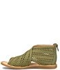 Color:Olive Green - Image 5 - Iwa Mac Woven Fabric Cross Front Sandals