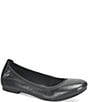 Color:Black - Image 1 - Julianne Leather Slip On Ballet Flats
