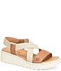 Born Kasady Leather Colorblock Stretch Platform Wedge Sandals - Image 1