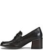 Born Lora Leather Block Heel Penny Loafer Pumps - Image 4
