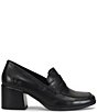 Born Lora Leather Block Heel Penny Loafer Pumps - Image 2