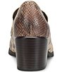 Born Lora Snake Print Suede Block Heel Penny Loafer Pumps - Image 3