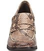 Born Lora Snake Print Suede Block Heel Penny Loafer Pumps - Image 5