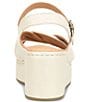 Color:Ivory White - Image 3 - Marchelle Leather Platform Wedge Sandals