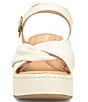 Color:Ivory White - Image 5 - Marchelle Leather Platform Wedge Sandals