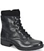 Born Mckenna Leather Lace Up Combat Booties - Image 1