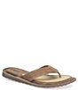 Color:Taupe Avola - Image 1 - Men's Bermuda Distressed Leather Thong Sandals