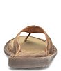 Color:Taupe Avola - Image 3 - Men's Bermuda Distressed Leather Thong Sandals