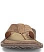 Color:Taupe Avola - Image 5 - Men's Bermuda Distressed Leather Thong Sandals