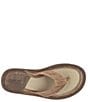 Color:Taupe Avola - Image 6 - Men's Bermuda Distressed Leather Thong Sandals