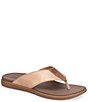 Color:Taupe Sabbia - Image 1 - Men's Gavin Full Grain Leather Thong Sandals