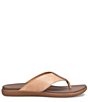 Color:Taupe Sabbia - Image 2 - Men's Gavin Full Grain Leather Thong Sandals