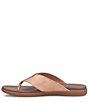 Color:Taupe Sabbia - Image 4 - Men's Gavin Full Grain Leather Thong Sandals