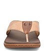 Color:Taupe Sabbia - Image 5 - Men's Gavin Full Grain Leather Thong Sandals