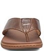 Color:Dark Brown - Image 5 - Men's Gavin Full Grain Leather Thong Sandals