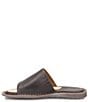 Color:Dark Brown - Image 4 - Men's Leeward Leather Slide Sandals