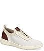 Color:White/Shell/Bourbon - Image 1 - Men's Marius Knit and Leather Slip-On Sneakers
