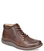Color:Brown/Dark Brown - Image 1 - Men's Nigel Leather Lace-Up Boots
