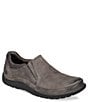 Color:Grey/Grey - Image 1 - Men's Nigel Distressed Leather Slip-Ons