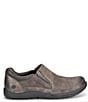Color:Grey/Grey - Image 2 - Men's Nigel Distressed Leather Slip-Ons