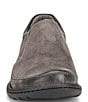 Color:Grey/Grey - Image 5 - Men's Nigel Distressed Leather Slip-Ons