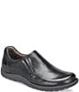 Color:Black - Image 1 - Men's Nigel Leather Slip-Ons