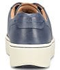 Color:Marine Navy - Image 3 - Mira Leather Platform Sneakers