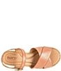 Color:Cognac - Image 6 - Moriah Leather Jute Platform Wedge Sandals