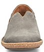 Color:Grey - Image 5 - Naya Nubuck Leather Slip-Ons