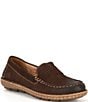 Color:Brown - Image 1 - Nerina Suede Penny Loafers