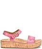 Color:Fuxia Pink - Image 2 - Sari Leather Cork Platform Sandals