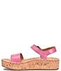 Color:Fuxia Pink - Image 4 - Sari Leather Cork Platform Sandals