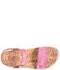 Color:Fuxia Pink - Image 6 - Sari Leather Cork Platform Sandals