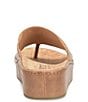 Color:Cuoio Brown - Image 3 - Sharr Leather Platform Thong Sandals